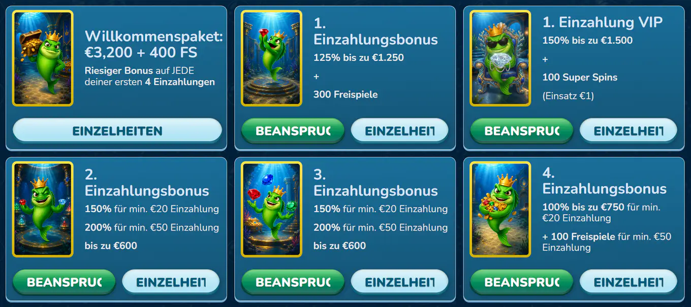 Bonusangebote und Aktionen