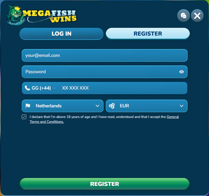 How to Register at MegaFishWins Casino